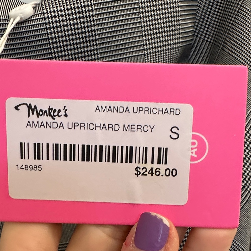 Amanda Uprichard Mercy Skort Romper in Business Plaid - Picture 6 of 10